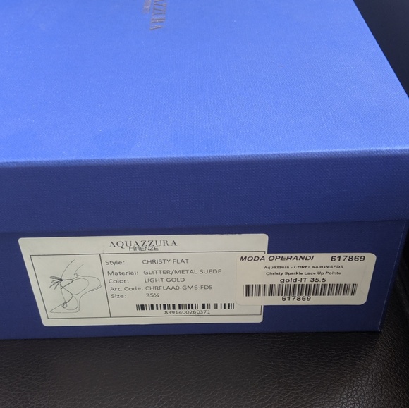 Aquazzura Christy Flats Gold - Picture 5 of 5